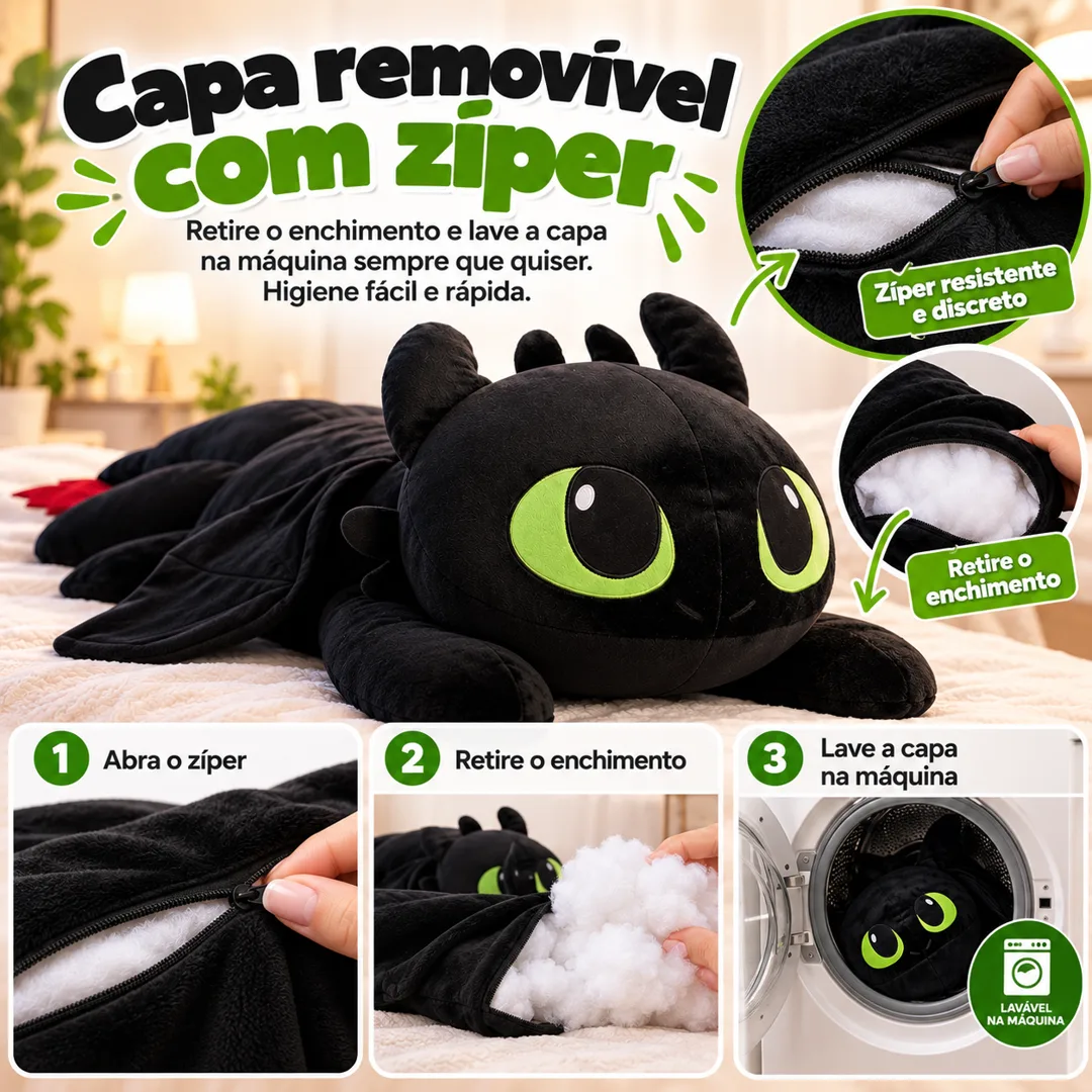 Capa removível com zíper
