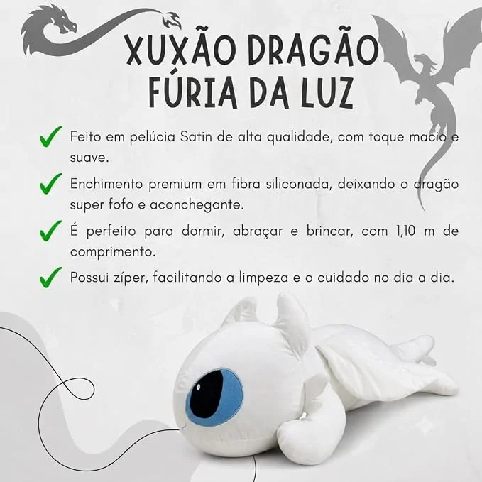 Detalhes da pelúcia Fúria da Luz